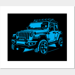 Adventure Awaits: Off-Road Dreams on Wheels - Unleash the Spirit of Jeep in Every Stitch! Posters and Art